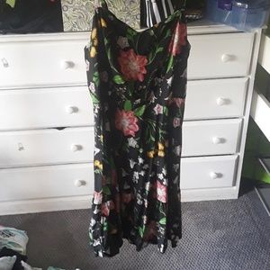 Black floral dress